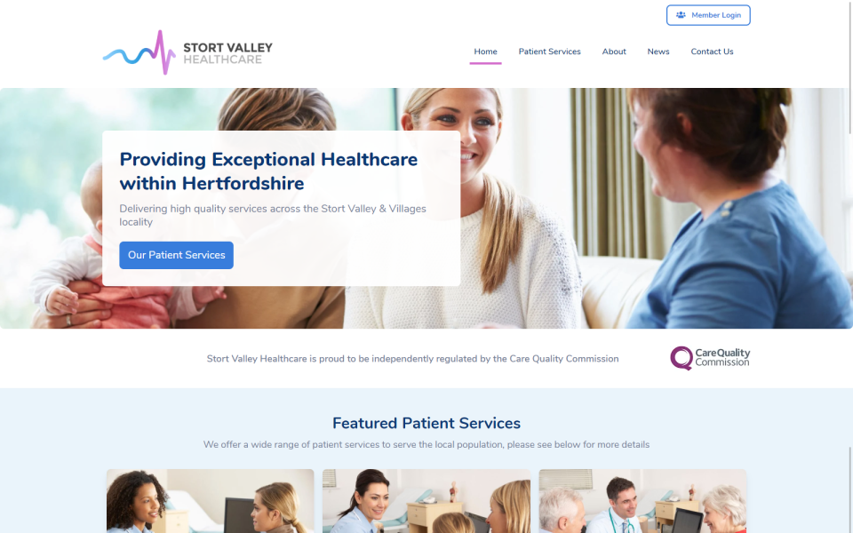 Healthcare Federation Website screenshot