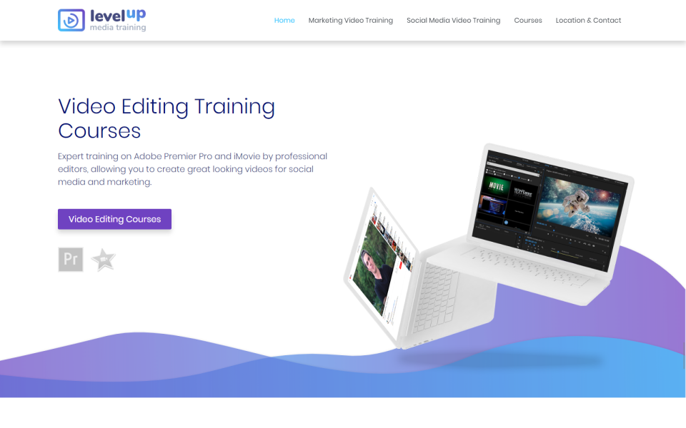 Video Training Course Website screenshot
